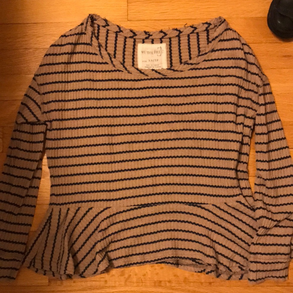 Flowy stripped Free People shirt